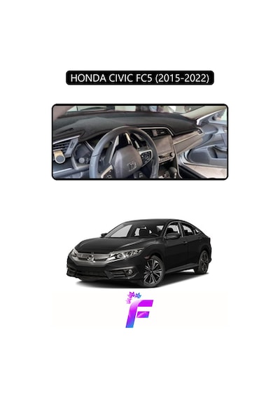 Honda Cıvıc Fc5 2015-2022 Torpido Örtüsü Güneşten Korur Kolay Montaj Tam Uyum F66