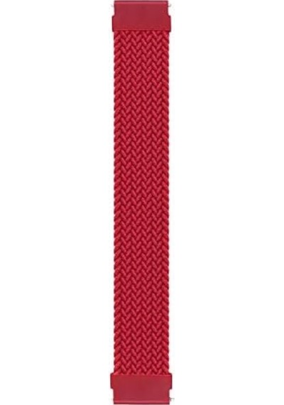 Honor 2 42mm İçin Kordon, Small Size, 135mm Braided Solo Loop Band Kırmızı Honor 2 42mm İle Uyumlu Kordon - Kırmızı