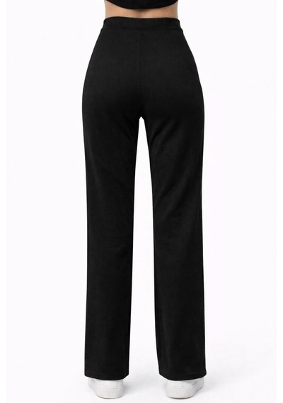 Axxel Kadın Siyah 2 İplik Yüksek Bel Eşofman Pantolon-p2249 Siyah
