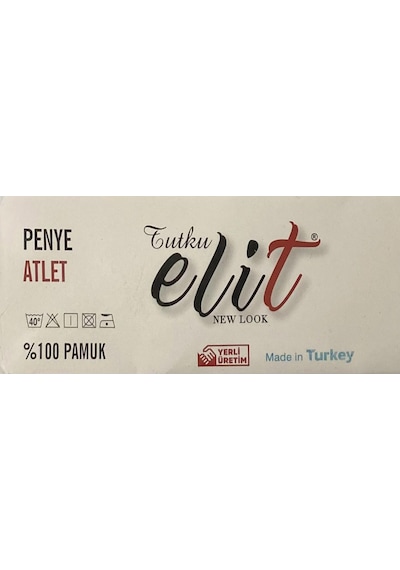 Tutku Elit Erkek Penye Askılı Atlet 1001 - 3 Adet Beyaz