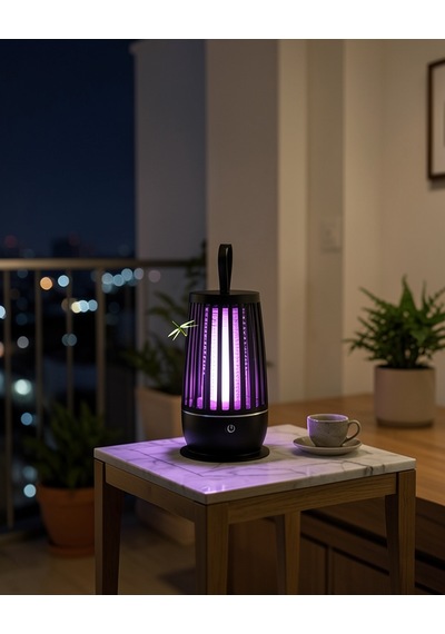 Elektrikli Böcek Öldürücü Lamba, Uv Mor Işık, Gece Aydınlatmalı, Sessiz