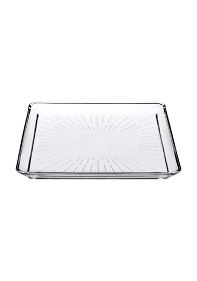 Madlen Servis Tabağı 68683 Madlen Crystal Glass 24x24 Açık Bej