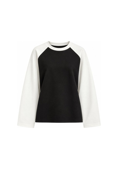 Laluvia Siyah Reglan Kol Oversize Model Tshirt - 4271