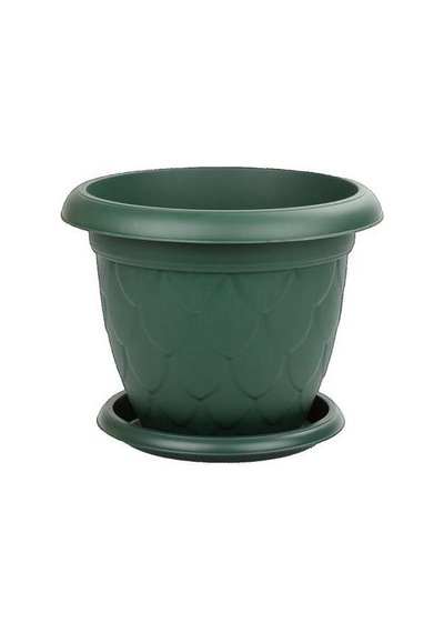 Omnipazar So-d005 Damla Desen Tabaklı Saksı Takımı 3.4 Litre No:5 Yeşil