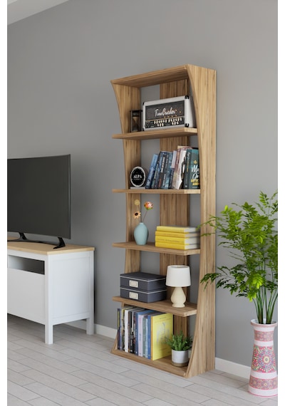 İskandinav Tasarım Çok Raflı Kitaplık 150x50x22 Cm Modern Dekoratif Raf Ünitesi Atlantik Çam İskandinav Tasarım Çok Raflı Kitaplık 150x50x22 Cm Modern Dekoratif Raf Ünitesi Atlantik Çam