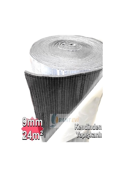 Bant Evi Yapışkanlı İzolasyon Elastomerik Kauçuk Köpüğü Yalıtım Levhası 9 MM 24 M2
