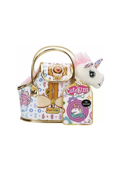 Cutekins Taşıma Çantalı Peluş Unicorn Lou Lou Çok Rengi