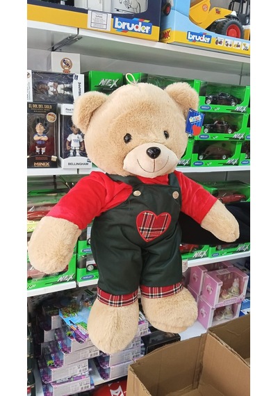 Halley Oyuncak Kıyafetli Peluş Erkek Ayı Uyku Arkadaşım 55 Cm Pelüş Çok Renkli