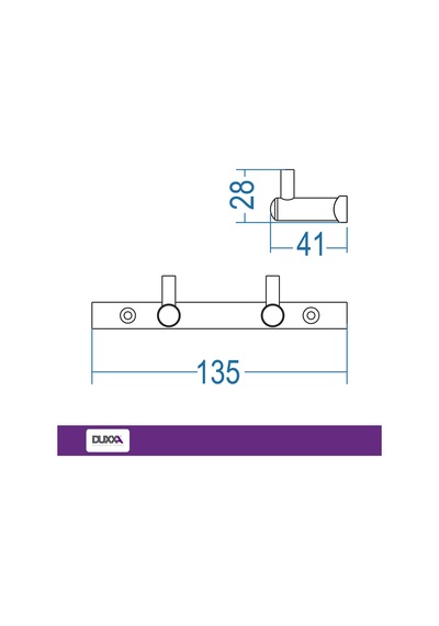 Duxxa Minimal Set Askılık Krom İkili A.412 Krom