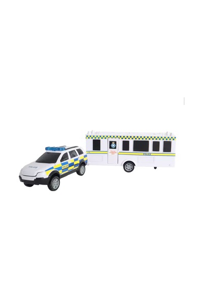 Kutulu Die Cast Metal Karavanlı Polis Arabası