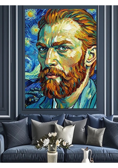 Ahşap Tablo Ünlü Ressam Van Gogh Portresi Ünlü Tabloları