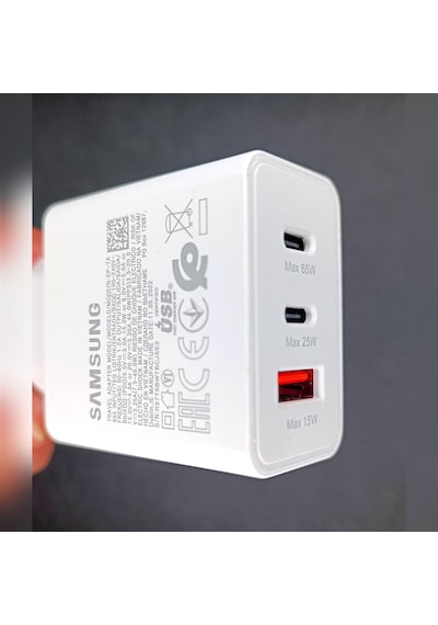 Samsung Uyumlu 3in1 Trio 65w 2xpd + Usb Ev Tipi Şarj Aleti Set 3 Çıkışlı