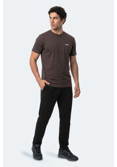 Slazenger Rosalva T Erkek Pamuklu Koyu Kahve Tişört Kahverengi