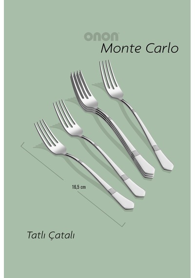 Onon Montecarlo 6 Adet Tatlı Çatal Takımı