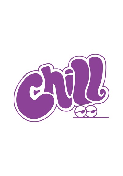 Chill Araba Stickeri 17x17 Cm Mor