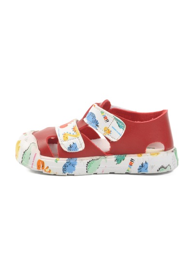 United Colors Of Benetton Kırmızı Cırtlı Kız Bebek Sandalet Bn-1409 B