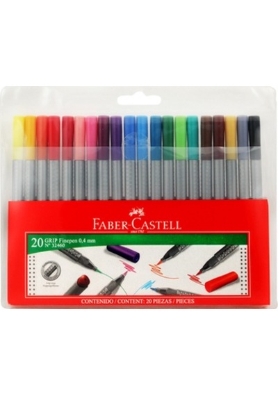 Faber-Castell Grıp Fınepen 20'Li 0.4Mm Keçeli Kalem