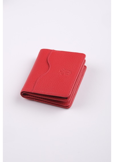 Ancora Leather Hakiki Deri Kartlık-26207 Kırmızı