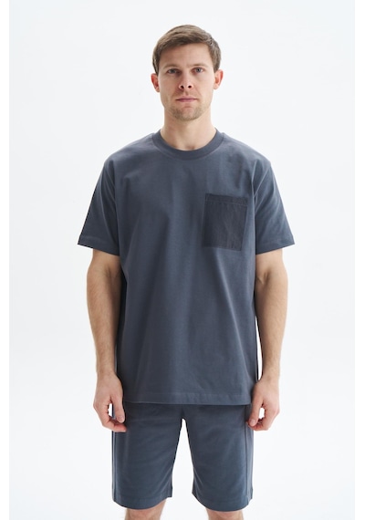 AR-MA Arma Erkek Regular Fit Basic Önden Cepli % 100 Pamuk Süprem Bisiklet Yaka Tişört Y29344449202 Gri