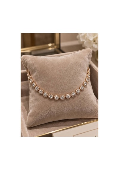 Kadın Rose Gold Zirkon Taşlı Zarif Kolye Işıltılı Şık Tasarım, Özel Gün Ve Davet Kolyesi Altın - 919456568 Altın
