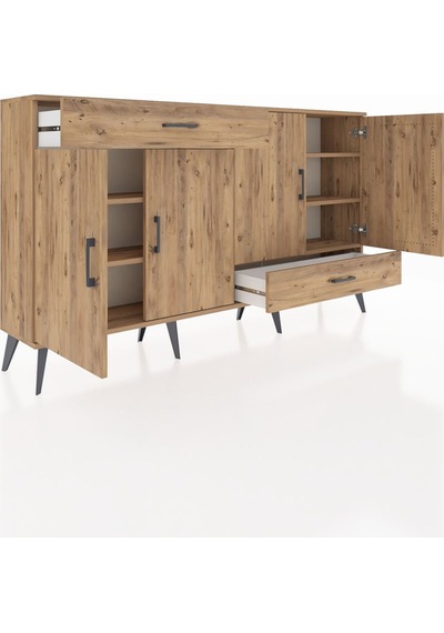 Arges Konsol 5 Raflı 2 Çekmeceli 4 Kapaklı 176x30x99 Çam-çam Çam-çam Arges Konsol 5 Raflı 2 Çekmeceli 4 Kapaklı 176x30x99 Çam-çam Çam-çam