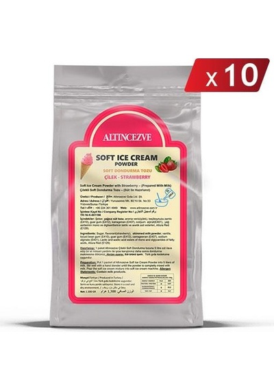 Altıncezve Soft Dondurma Tozu Çilekli 10 x 1300 G