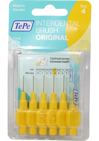 Tepe Blister Arayüz Fırçası Sarı 0.7mm 6'lı T184