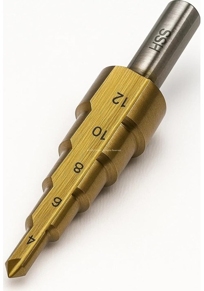 Ucu Hss Titanyum Nitrür Kaplamalı 4-12 Mm Metal Sac Alüminyum Plastik Için Uzun Ömürlü Pürüzsüz Delik Açma Y
