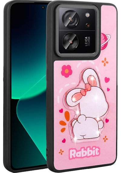 Xiaomi Mi 13t Kılıf Parlayan Kabartmalı İkonik Figürlü Amas Silikon Kapak