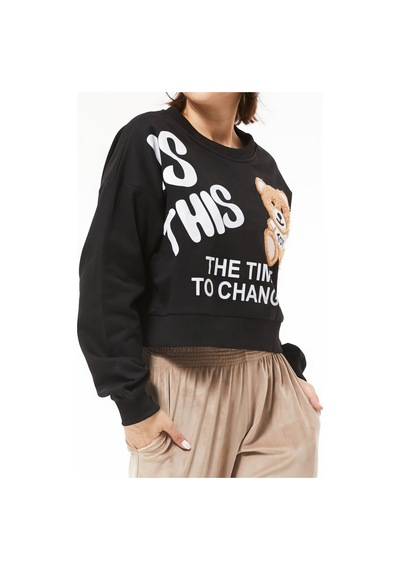 Ayıcık Figürlü Kısa Sweat 001