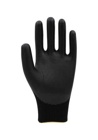 Pfn110 Polyester Örgü Üzeri ½ Köpük Nitril Kaplı Eldiven Siyah