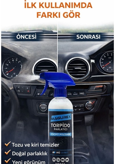 Antistatik Torpido Parlatıcı Ve Yenileyici - Toz Tutmaz Torpido Parlatıcı 400ml - Araç İçi Bakım