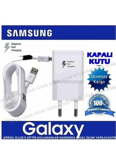 Samsung Uyumlu, Hızlı Şarj Aleti Şarj Cihazı Kablo Adaptör