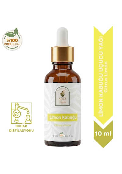 Limon Kabuğu Uçucu Yağı 10 Ml %100 Saf, Ferahlatıcı Ve Canlandırıcı Etki 10 ML