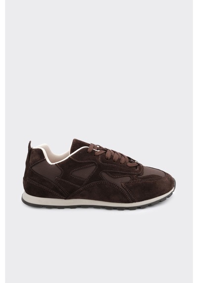 Derinet Bağcıklı Günlük Kadın Sneaker Kahve Süet Kahve Süet