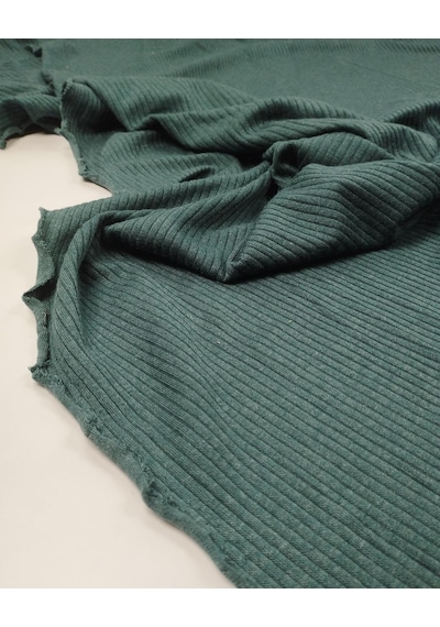 Koyu Yeşil Raporlu Triko Örme Kumaş Hamur Gibi Yumuşak Hırkalık & Kazaklık En: 130cm-11818