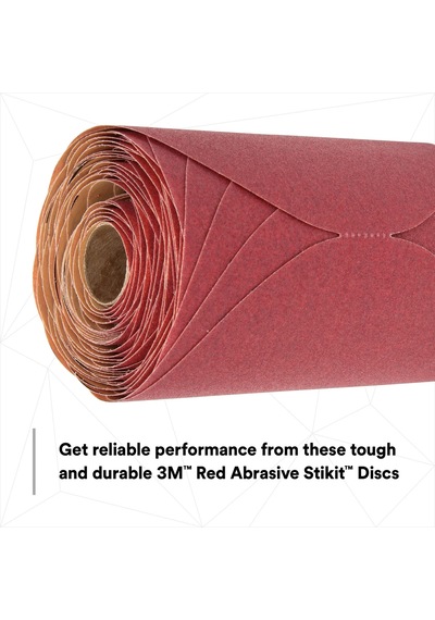 3m Stikit Kırmızı Zımpara Diskleri, 01114, Deliksiz, 15,24 Cm, 120+ Grade, 100 Diskli Paket, Otomatik Zımpara, Astar Zımpara, E-kaplama Zımparalama