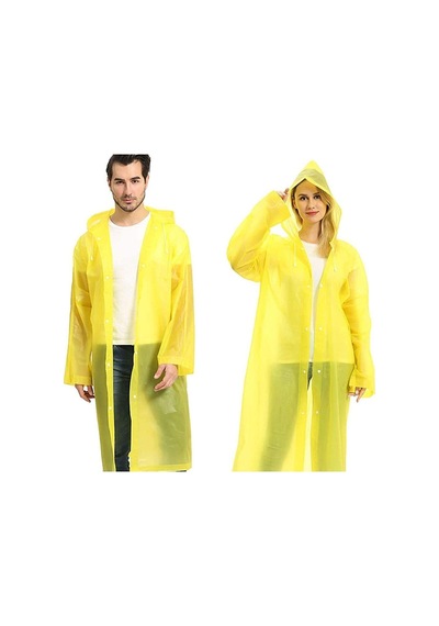 Unisex Sarı Su Rüzgar Geçirmez Yağmurluk Sarı