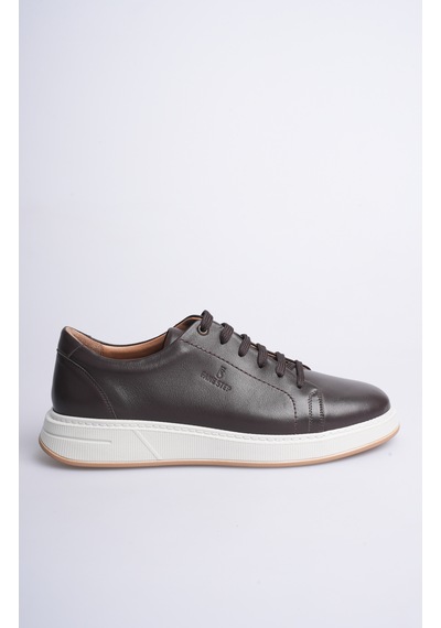 Fame Step Erkek Hakiki Deri Sneaker Ayakkabı Ortopedik Rahat Günlük - Torino Kahverengi