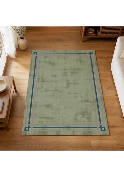 Kartela Halı Rilo Halı Kaymaz Taban Makinede Yıkanabilir Halı Adaçayı Yeşili - 60 X 90 Cm