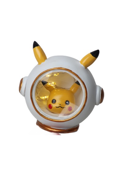 Pokemon Go Astronot Pikachu Gece Lambası Biblo Dekoratif Ürün Ev Ofis Yeni Yıl Doğum Günü Hediyesi 15 Cm