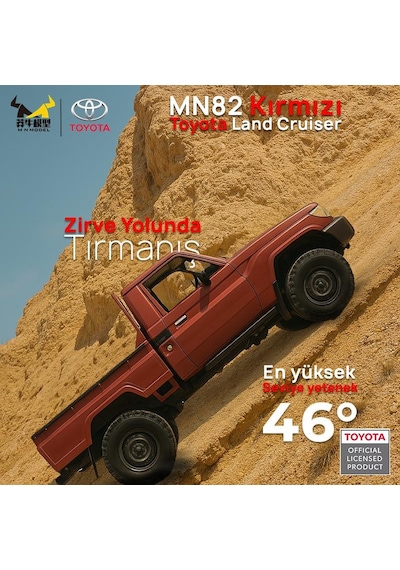 Mn Model Mn82 1/12 Toyota Land Cruiser Lc79 4wd Rc Model Crawler Offroad Uzaktan Kumandalı Araba Truck Rtr Lisanslı Kırmızı+dahili Işık Seti Mn-82 Mnmodel/mn82-red