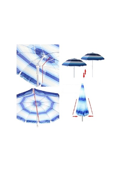 200 Cm Eğilebilen Plaj Şemsiyesi Polyester Ayarlı