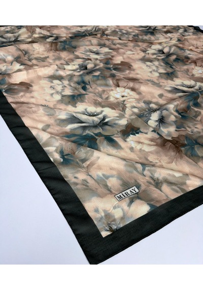 Miray Nevada Büyük Boy Organik Pamuk Eşarp - 120 X 120 - 06580 Zümrüt Yeşili