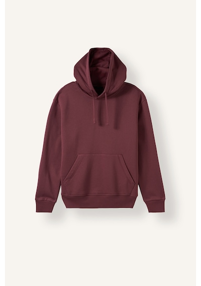 Defacto Regular Fit Kapüşonlu İçi Yumuşak Tüylü Kanguru Cepli Basic Sweatshirt X8283az26aubr364 Bordo-br364