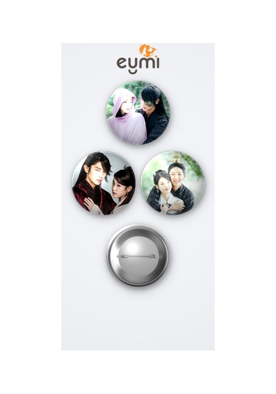 Moon Lovers K-drama Lee Joon-gi Ve Iu 3'lü Metal Rozet Seti 58mm İğneli Buton Çanta Yaka Rozeti Çok Renkli