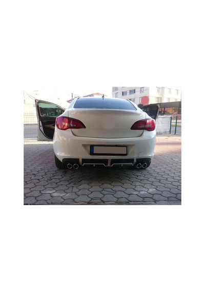 Oto H.i.t. Opel Astra J Uyumlu Body Kit Difüzör 4 Çıkış Gri Yuvarlak