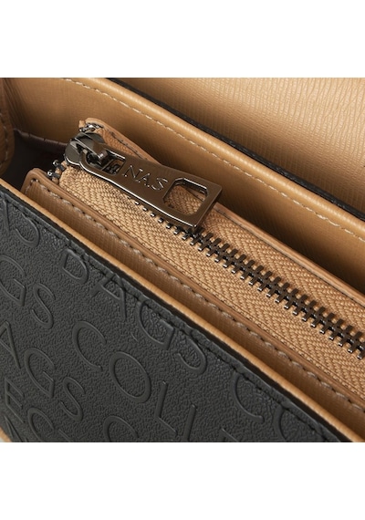 Nas Bag Çapraz Çanta Siyah Camel Gofraj Siyah