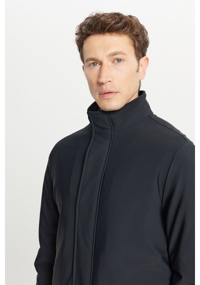 Ac&Co / Altınyıldız Classics Erkek Sıyah Standart Fit Normal Kesim Dik Yaka Kapak Cepli Kaban Siyah Ac&Co / Altınyıldız Classics Erkek Sıyah Standart Fit Normal Kesim Dik Yaka Kapak Cepli Kaban Siyah