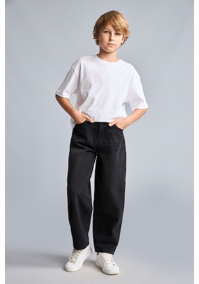 Defacto Barrel Fit Düz Paça Rahat Kesim Jean Pantolon Erkek Çocuk H2198a826wnnm40 Siyah-nm40 Defacto Barrel Fit Düz Paça Rahat Kesim Jean Pantolon Erkek Çocuk H2198a826wnnm40 Siyah-nm40